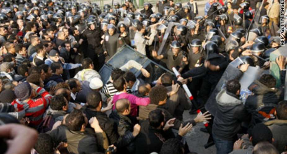 Protesters are refusing to go until President Mubarak steps down