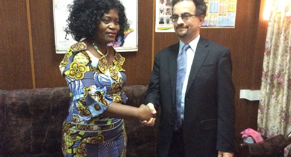 Volta Regional Minister, Helen Ntoso And Mr. Jon Benjamin