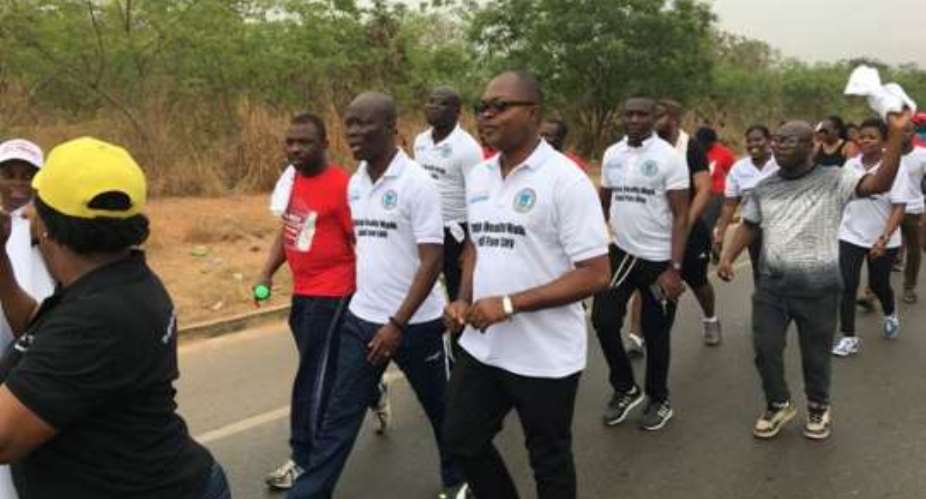 Goldstar Consult organises health walk for GIMPA