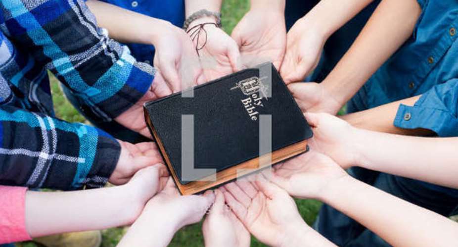 hand holding bible