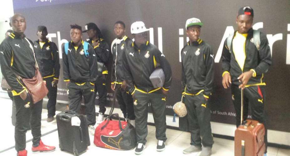Local Black Stars at the OT Airport in Johannesburg.