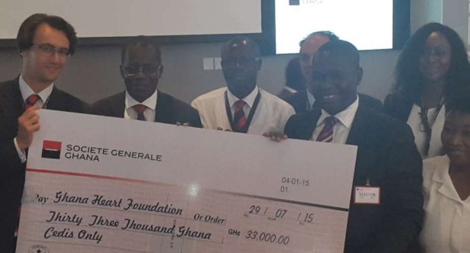 SG Bank Gives GH33,000 To Heart Foundation