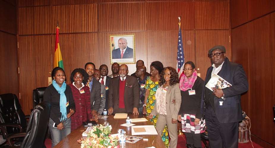 AKWAABA: USA Ghanaian Media Fraternity Pays Courtesy Call On Ghana's Ambassador To The United States
