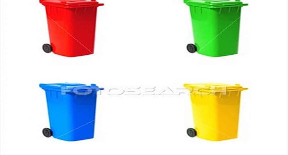 Accra residents turn waste bins into water containers