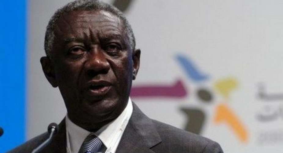 Kufuor back home from South Africa, Switzerland