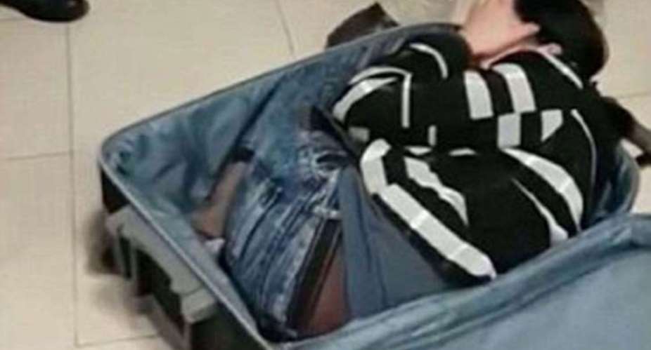 A Man Caught Trying To Smuggle A Woman In His Suitcase