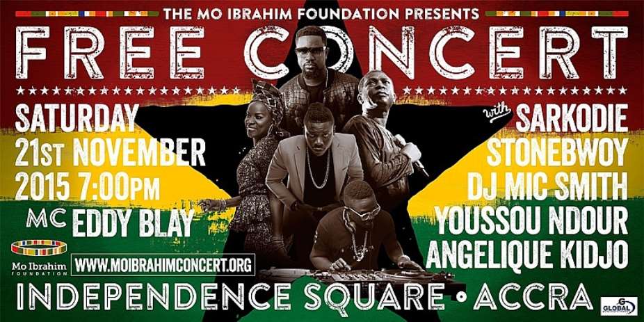 Angelique Kidjo, Stonebwoy, Yousou N'Dour, Sarkodie  Others For Mo Ibrahim Concert2015
