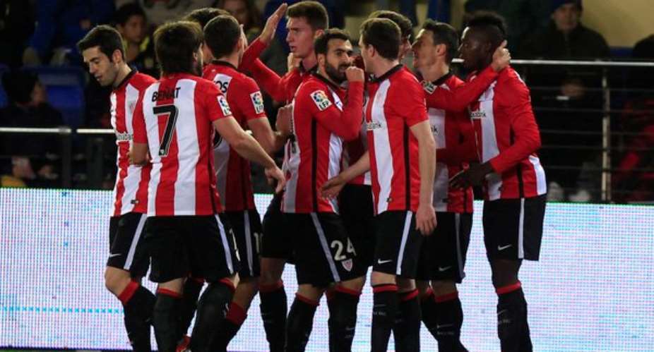 Inaki Williams has been joined by his team-mates to celebrate