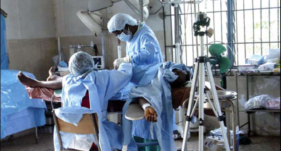 Doctors attending to a patient in a Nigerian hospital, House of Representatives yesterday deplored the state of Nigerian hospitals