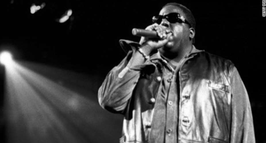 Notorious B.I.G., shown here performing at Madison Square Garden in 1995, creatively figured out ways to be authentic, Rob Stone said