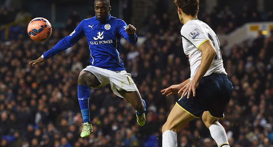 Ghana defender Schlupp enjoying playing wide at Leicester City