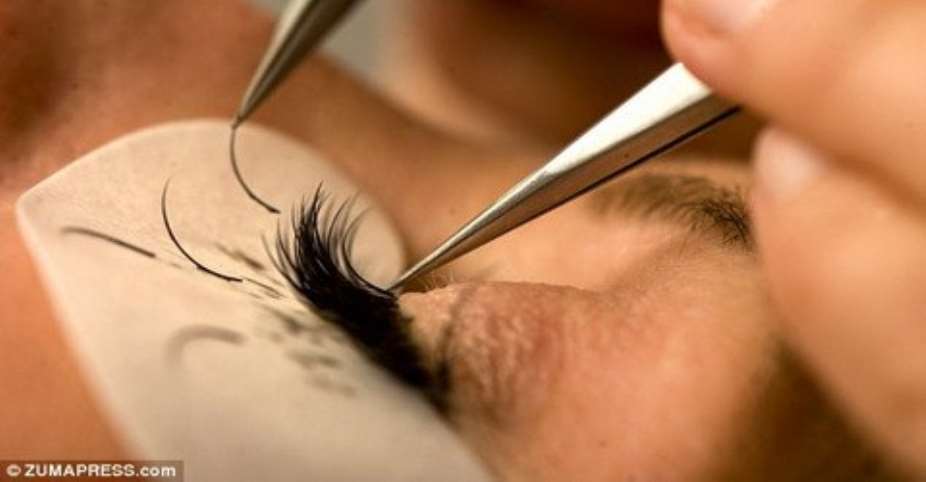 Dangerous? Eyelash extensions, which see individual synthetic lashes attached to the wearers own for a fuller look, carry risk of infection and allergic reaction