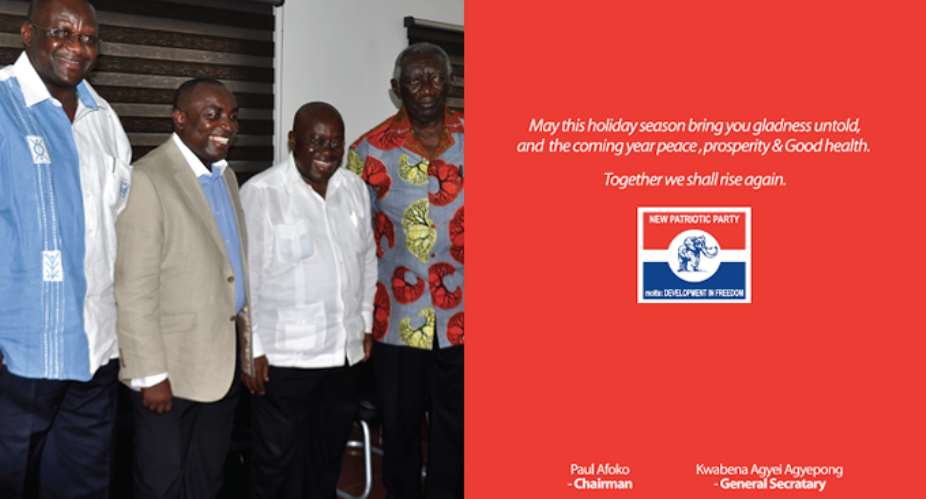 NPP sends seasonal greetings to Ghanaians
