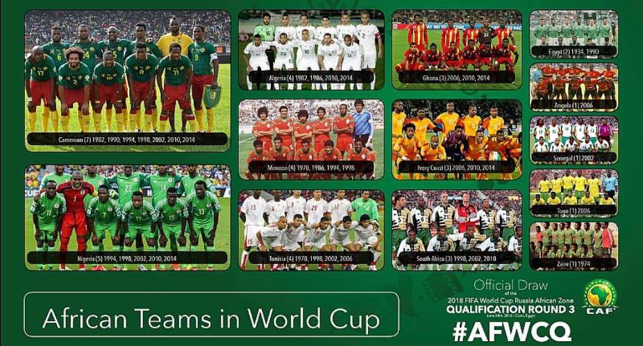 PHOTO: Number of times African countries have reached the Word Cup