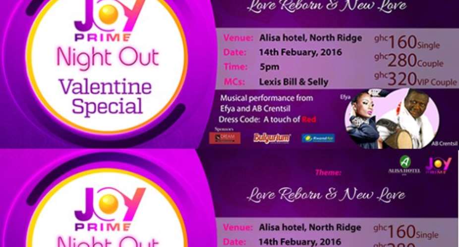 All is set for Joy Prime Night Out tonight with Efya and AB Crentsil