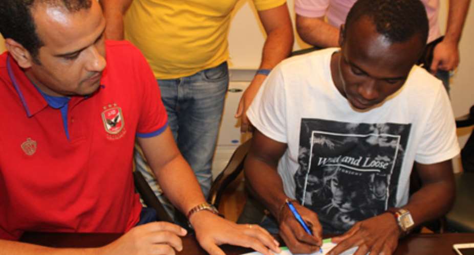 Ghanaian striker John Antwi signed for Al Ahly after dodging Zamalek