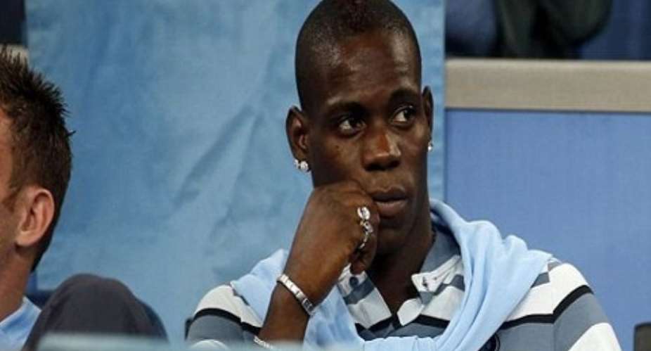 Mario Balotelli was forced to watch the Champions League clash from the stands