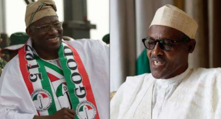 HEAD TO HEAD: Goodluck Jonathan has been both credited and criticised for his leadership, while General Muhammadu Buhari was previously ousted after a coup