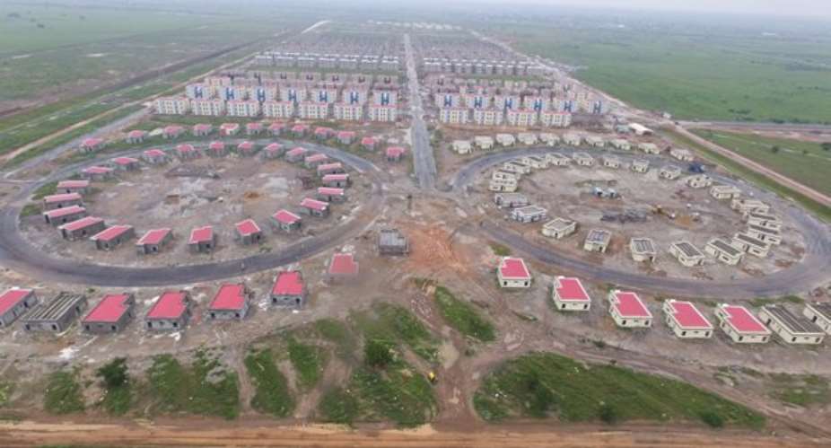 Mahama applauds construction progress of Saglemi Housing Project