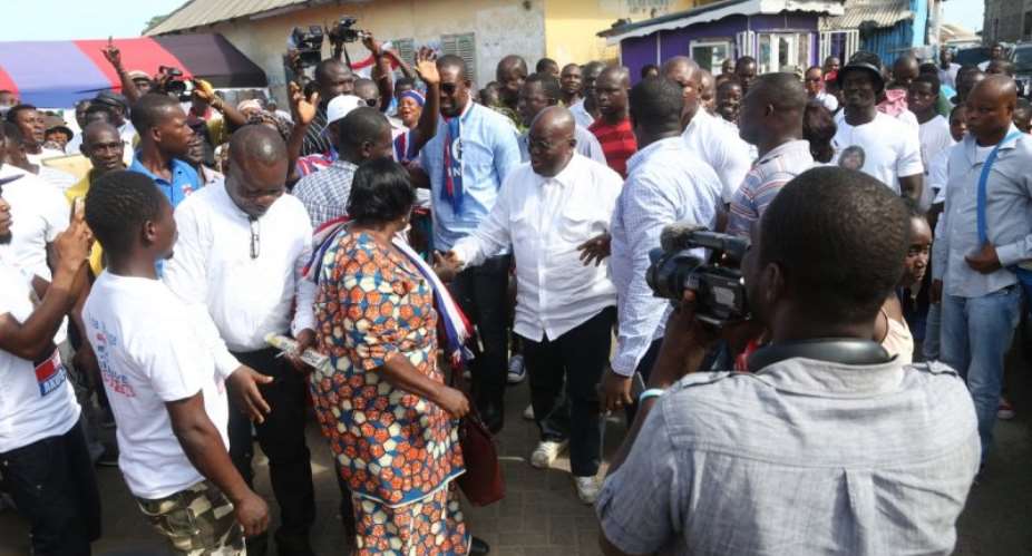 Nana Addo Dankwa Akufo-Addo during his campaign in Teshie