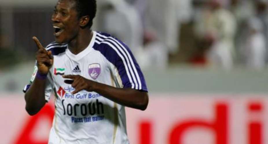 Asamoah Gyan scored two goals for Al Ain.