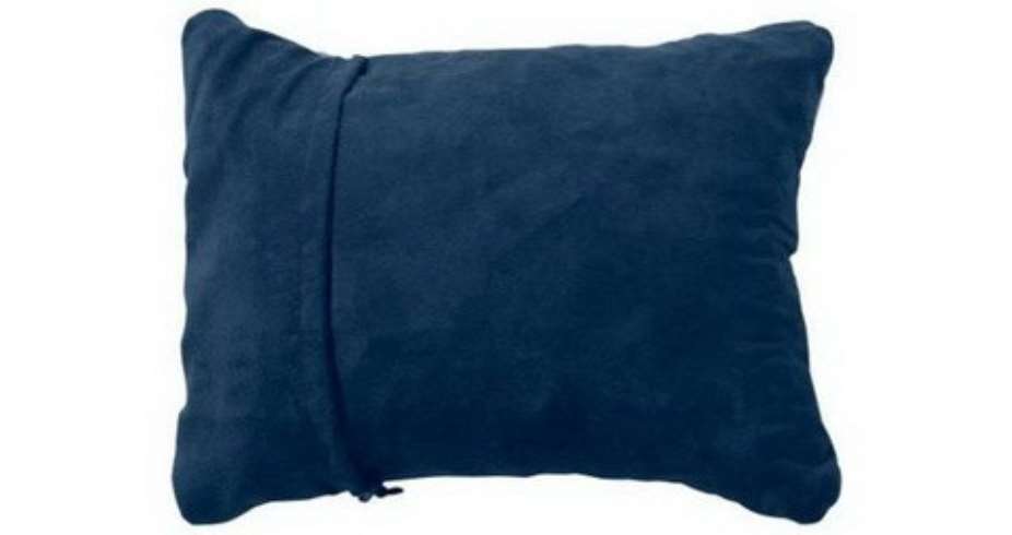 The Thermarest Compressible Pillow compresses down to the size of a one-litre bottle then expands to an almost full-sized pillow.