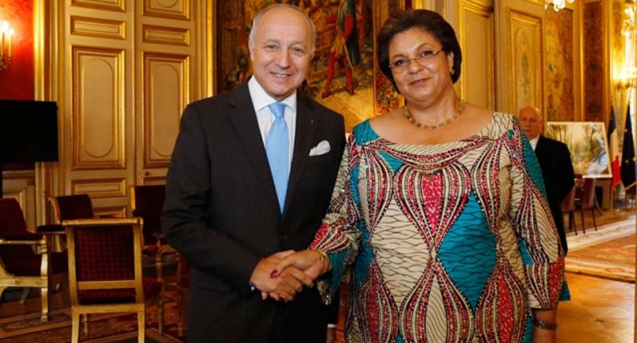 Hannah Tetteh Meets Her French  Counterpart Laurent Fabius