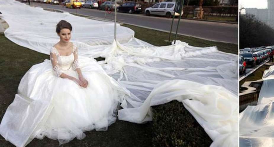 longest wedding gown