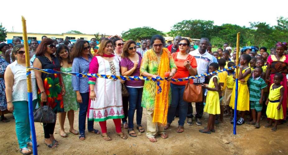 Indian Womens Association Of Accra, Ghana Celebrates Opening Of Newly Constructed Creche And Kindergarten In The Village Of Abenta