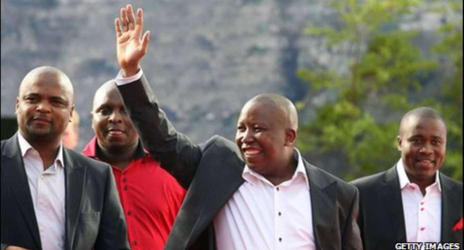 South Africas ruling ANCs youth leader Julius Malema and his friends