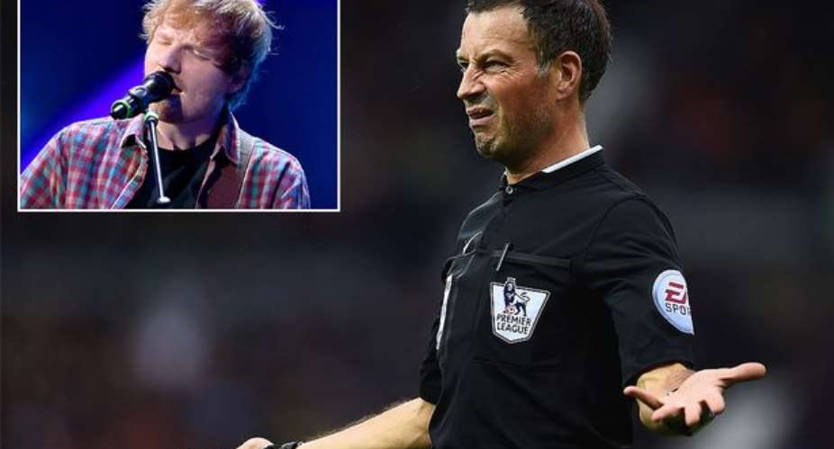 Referee Mark Clattenburg AXED after breaking Premier League rules to see Ed Sheeran in concert