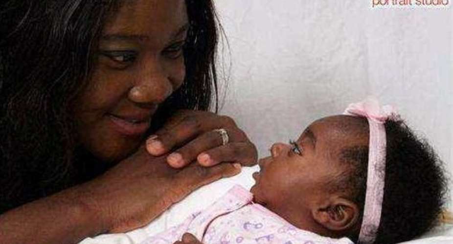 Mercy Johnson Dedicates Child Today
