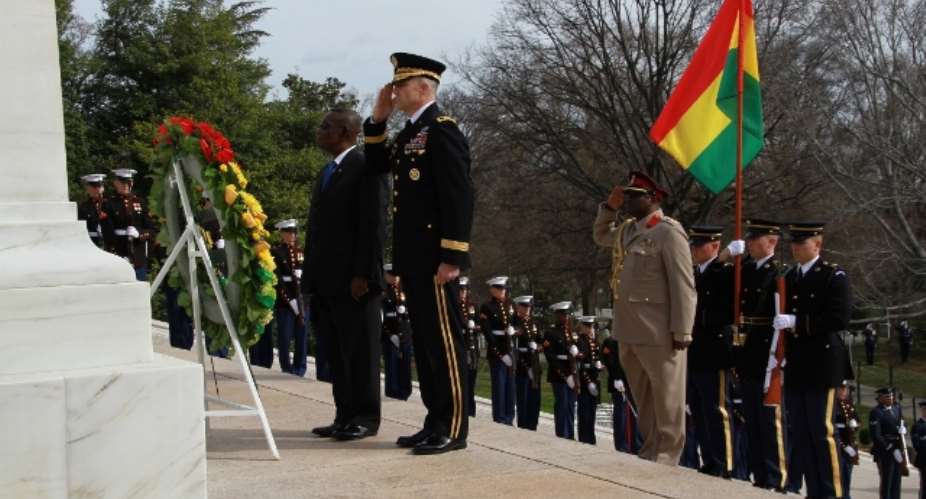 President Mills lays wreath in honour of American heroes