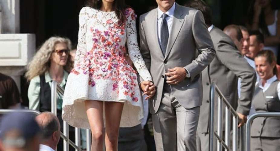 Photos: George Clooney and Amal Alamuddin after their wedding