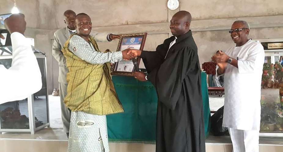 Ho West MP Honored by Anyirawase E.P. Church
