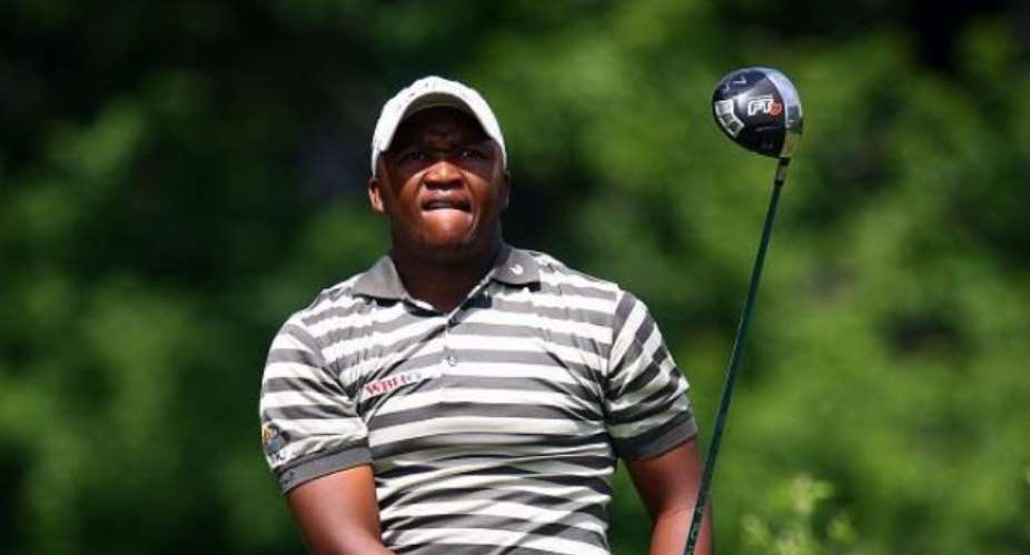 Going clubbing: Kamte is an exception in golf, a black South African who has earned a place in the official world rankings, even if it is at No 338.