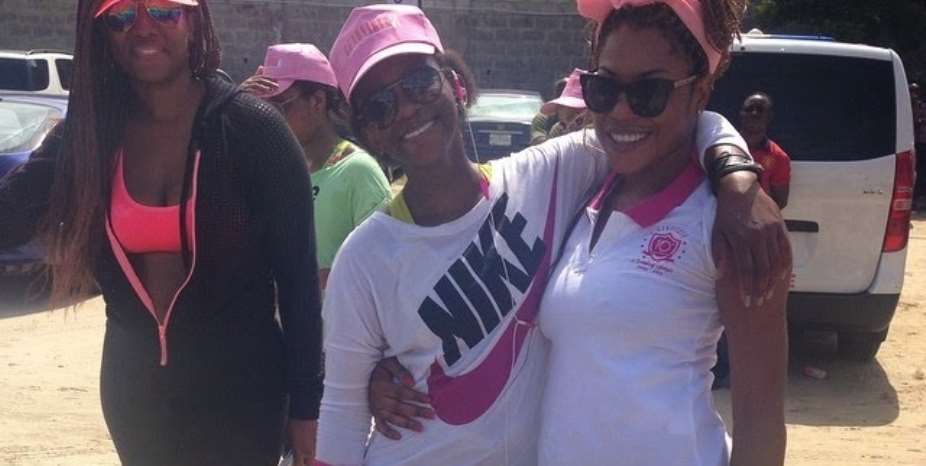 Genevieve Nnaji, Funke Akindele, Lynxx,Others Run For Breast Cancer