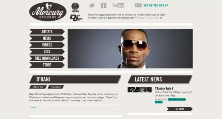 DBanj Joins Elton John After Split With Don Jazzy