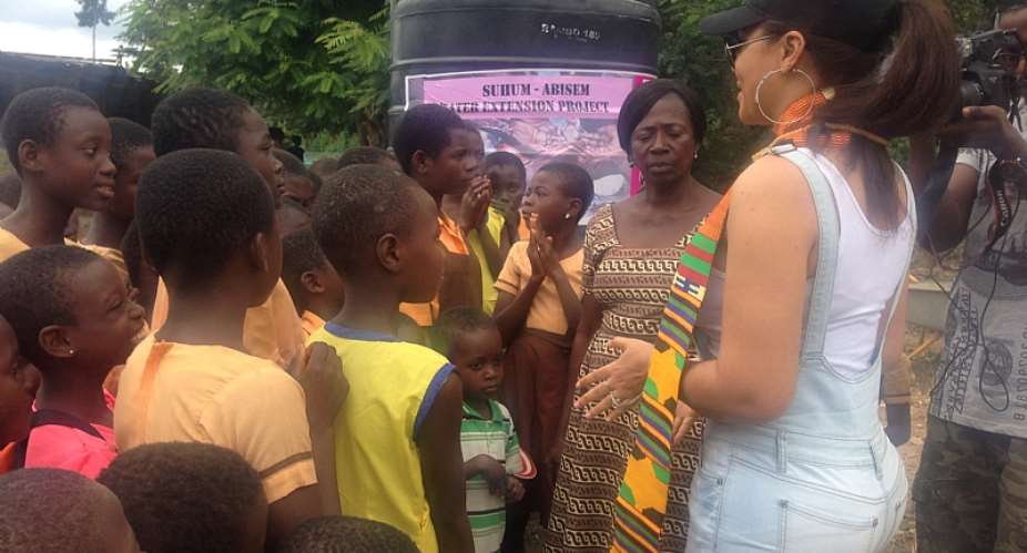 Nadia Buari Extends Water Supply To Deprived Villages