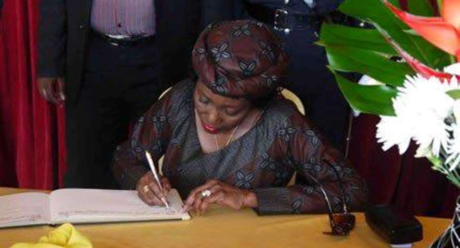 Nana Konadu signs book of condolence