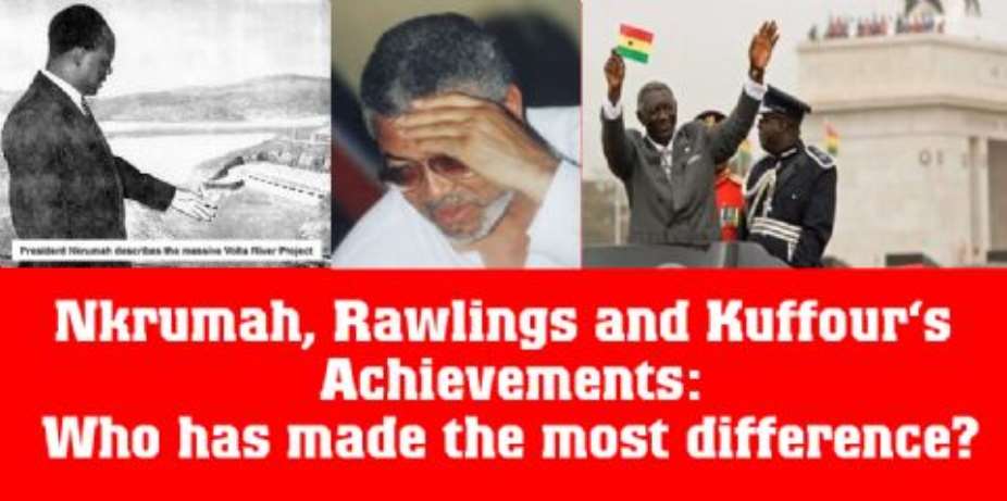 Nkrumah, Rawlings and Kuffour ‘s achievements: Who has made the most difference?