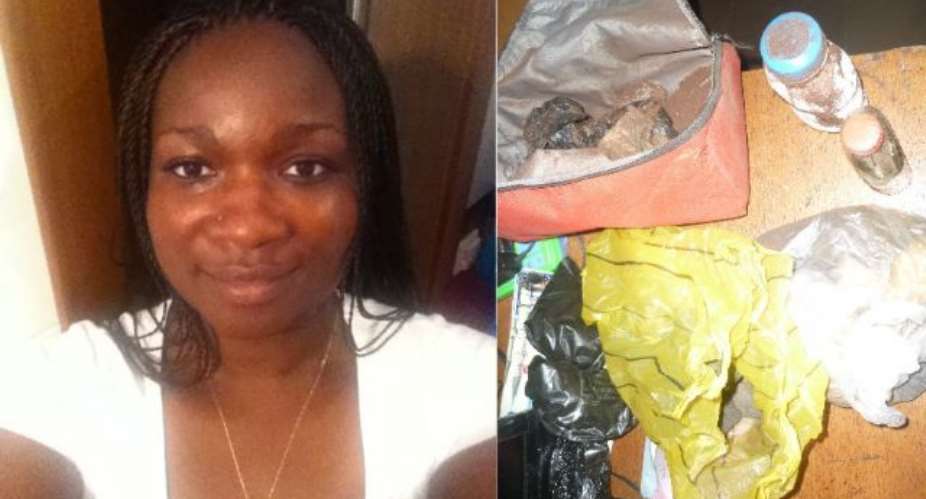 SOCCER STAR, YUSUF AYILA’S WIFE IN JUJU SCANDAL +Exclusive pictures of charms found in her wardrobeReal reason Ayila abandoned her in Ukraine and more