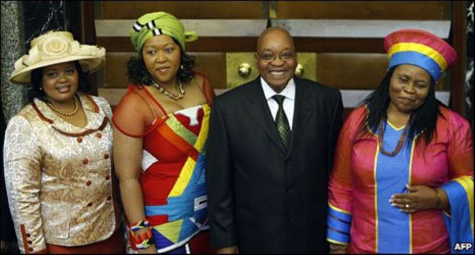 Jacob Zuma and his three wives