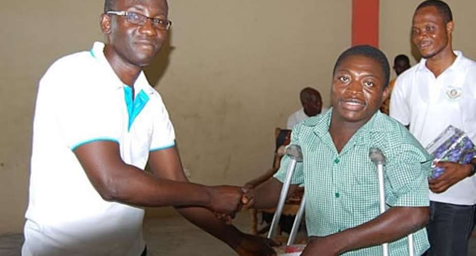 Offinso NSS donates to disabled, Deso community