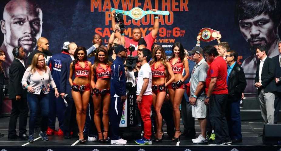 Mayweather 146, Pacquiao 145: Manny weighs in lighter than Floyd