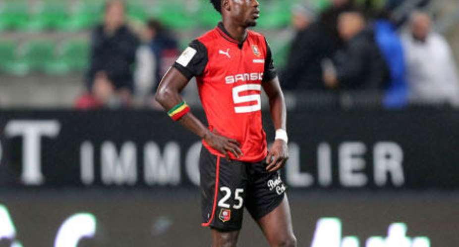 John Boye made his first Ligue 1 appearance for Rennes.