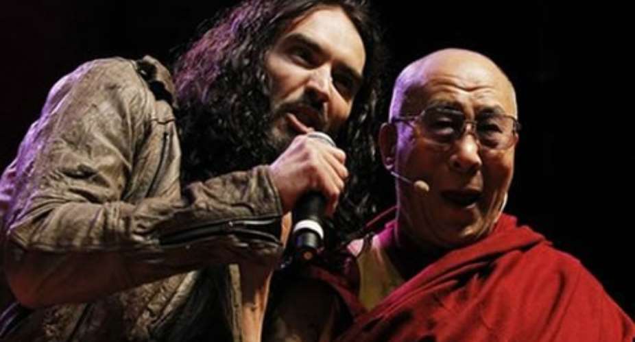 Russell Brand acted as master of ceremonies for the Dalai Lama's youth event