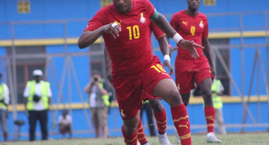 Andre Ayew in action against Rwanda.