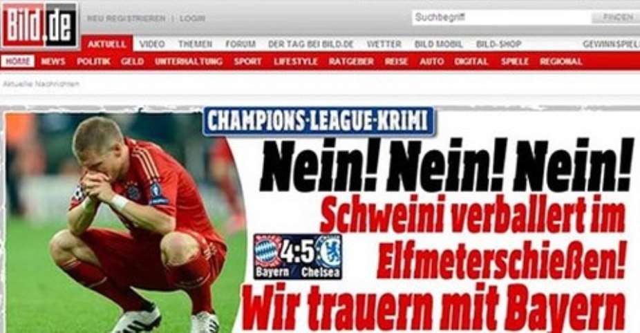 Distraught: Bilds headline summed up the German mood Photo: Bild