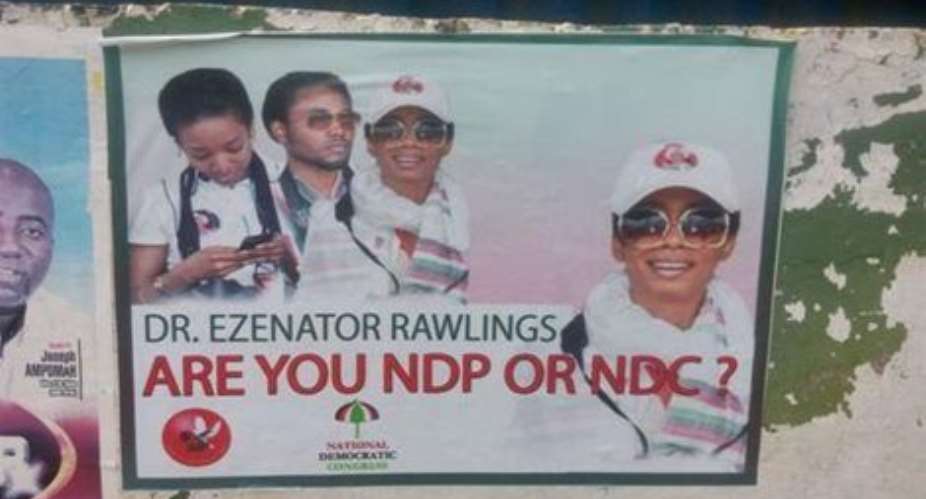 Rawlings' Daughter Faces First Political Test; Her NDP POSTERS Pop Up